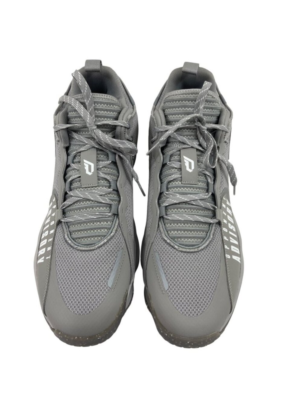 Adidas Opponent Advisory Grey Basketball Shoes Size 14 Mesh Lace-Up Mens Sneaker